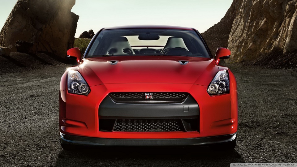Red Nissan GT R desktop wallpaper : Widescreen : High Definition : Mobile