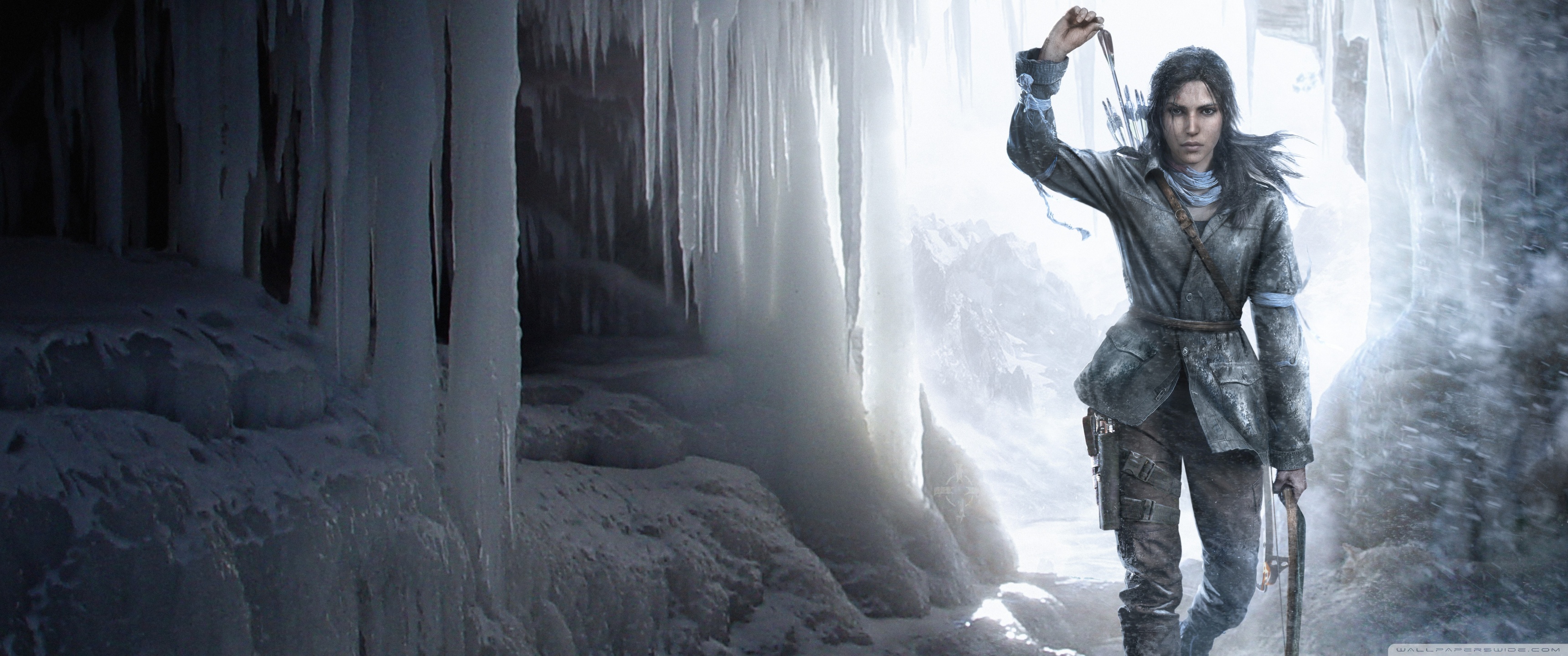 Rise Of The Tomb Raider Ice Cave Ultra HD Desktop Background Wallpaper