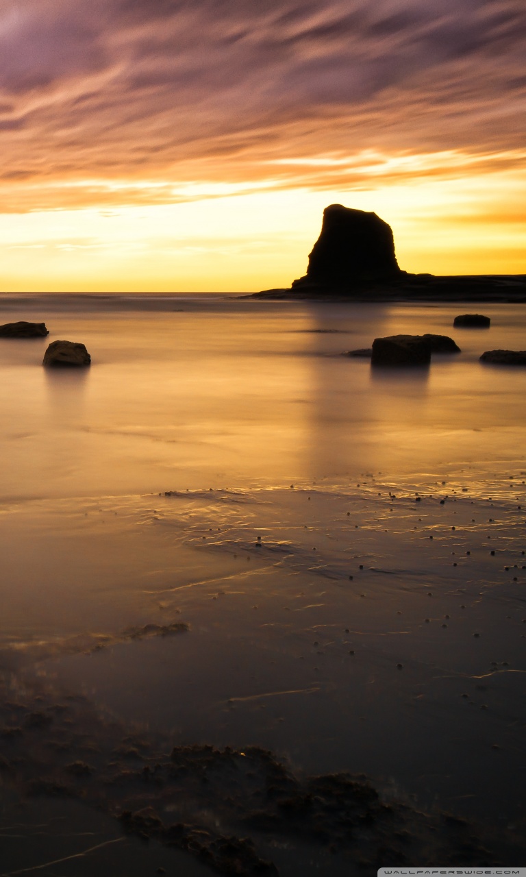 Saltwick Bay Beach Dawn Ultra Hd Desktop Background Wallpaper For 4k
