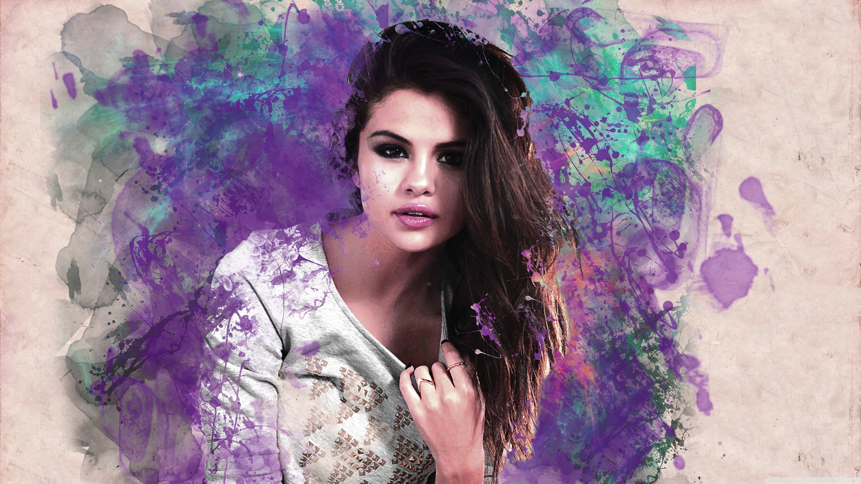 Selena Gomez Colorful 4K HD Desktop Wallpaper For 4K Ultra HD