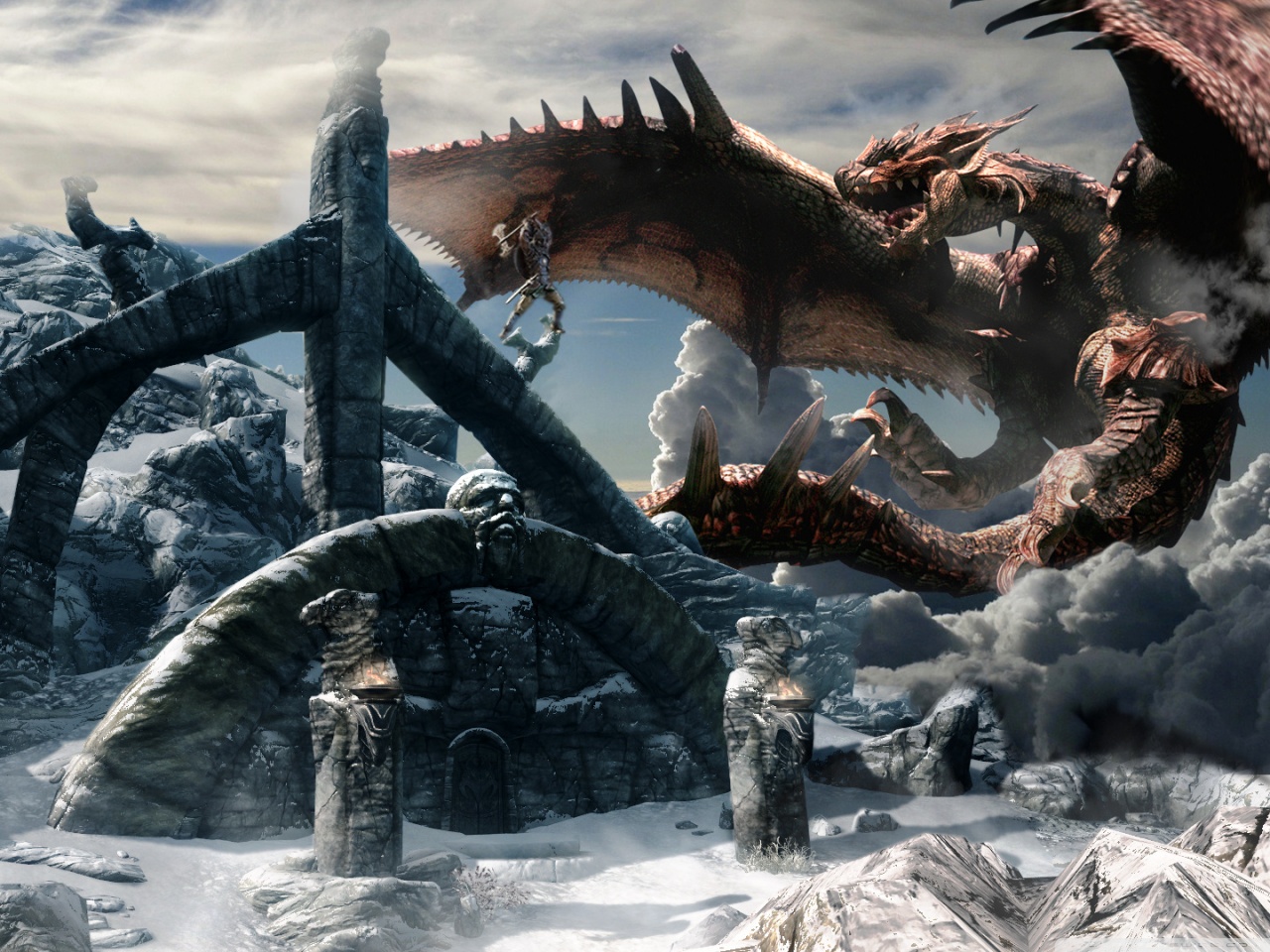Dragon Warrior Skyrim Ultra Hd Desktop Background Wallpaper For 4k Uhd Tv Widescreen Ultrawide Desktop Laptop Tablet Smartphone