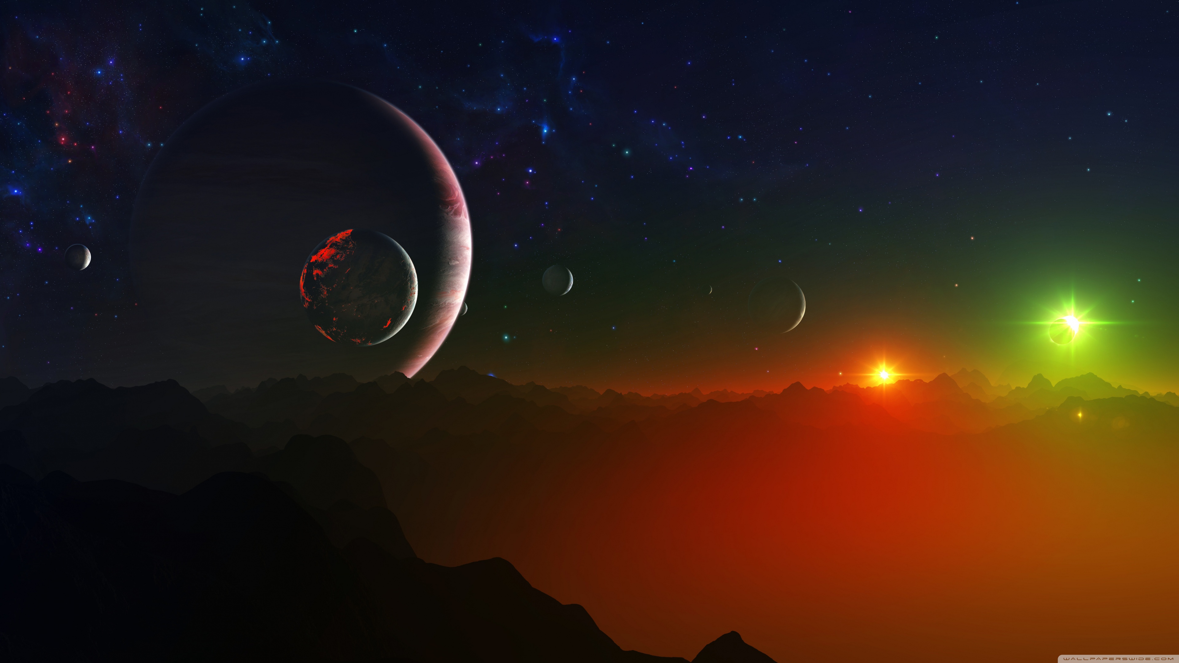 Space Fantasy Landscape Ultra Hd Desktop Background Wallpaper For