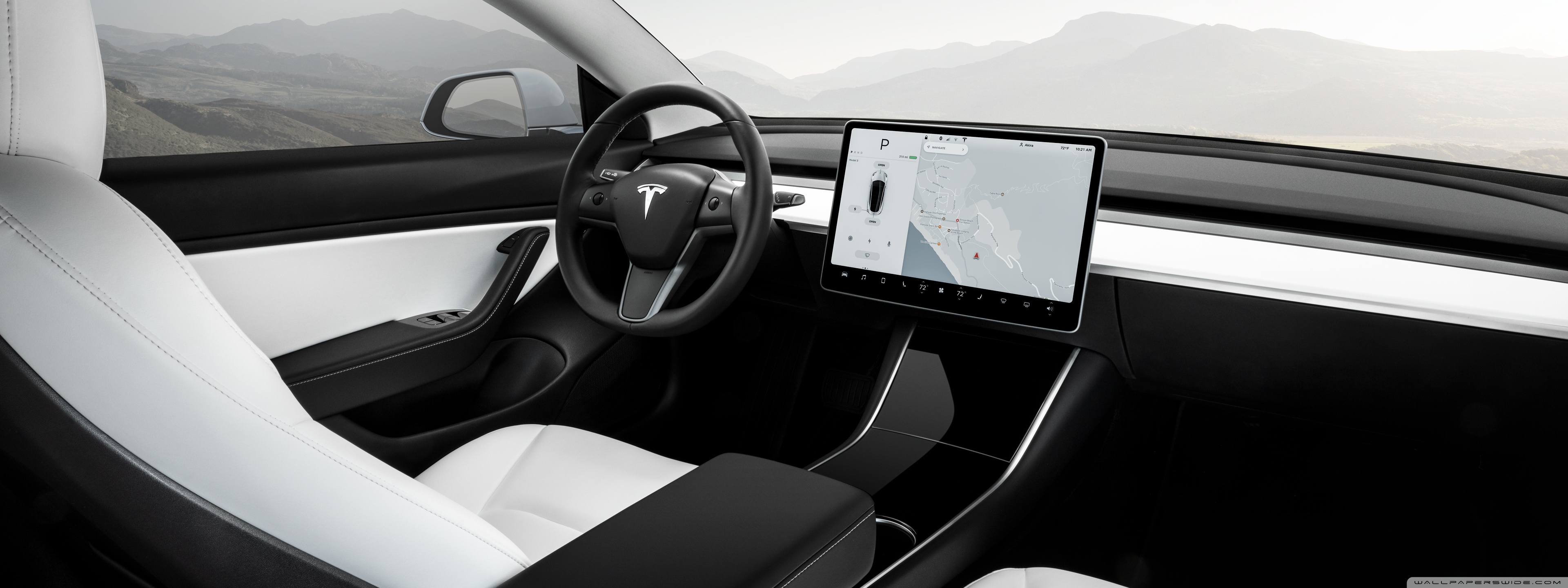 Tesla Model 3 Electric Car - White Interior Ultra HD Desktop Background  Wallpaper for 4K UHD TV : Widescreen & UltraWide Desktop & Laptop : Multi  Display, Dual Monitor : Tablet : Smartphone