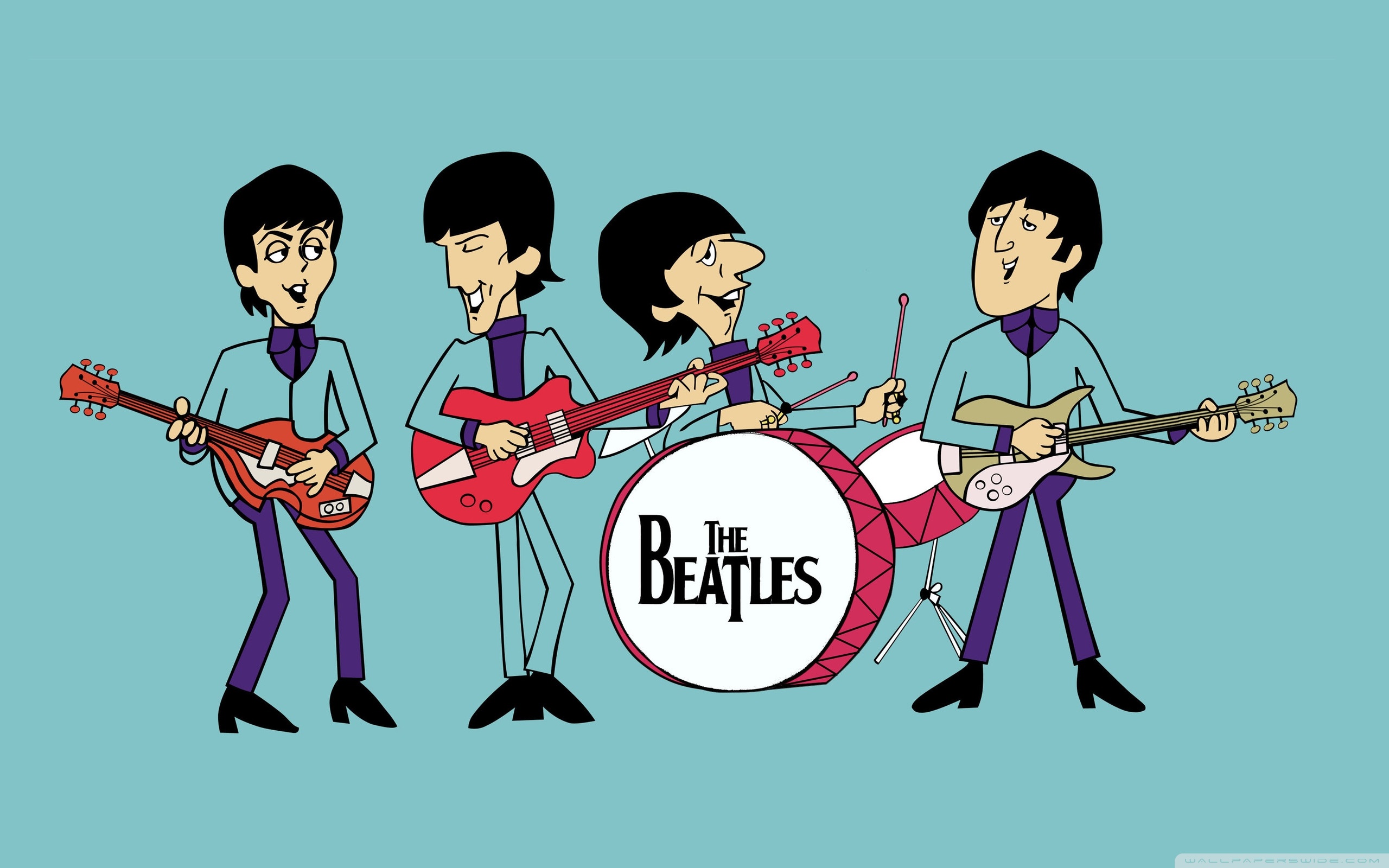The Beatles Cartoon Ultra Hd Desktop Background Wallpaper For 4k Uhd Tv Tablet Smartphone