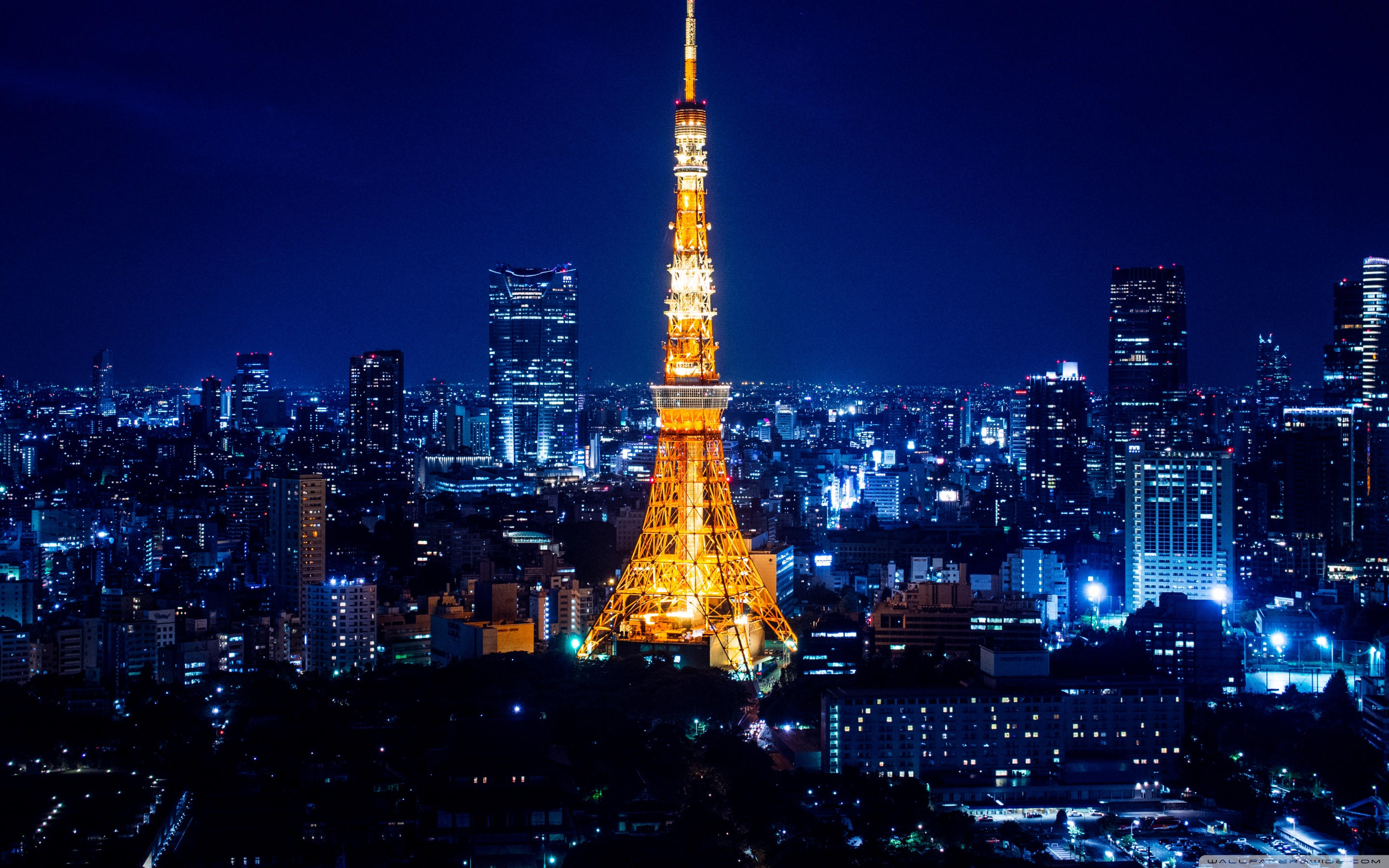 Tokyo Tower At Night Ultra HD Desktop Background Wallpaper for 4K UHD TV