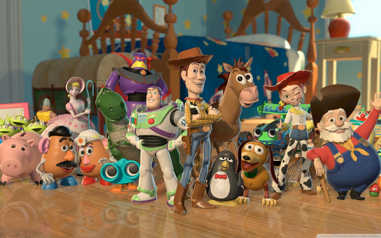 toy story 2 characters wallpaper 1280x800