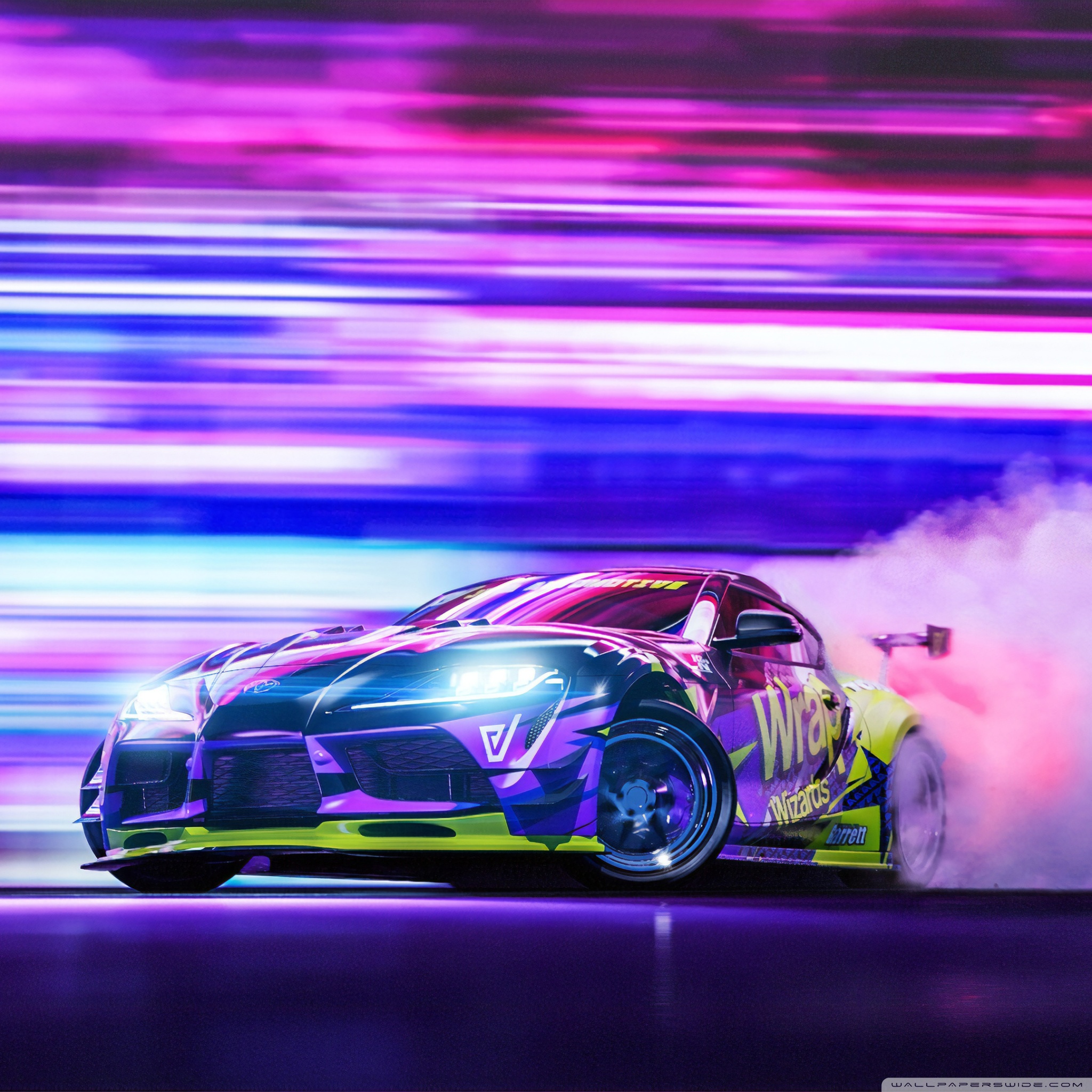 Toyota Supra Car Racing Drift Night Ultra HD Desktop Background Wallpaper  for : Widescreen & UltraWide Desktop & Laptop : Multi Display, Dual Monitor  : Tablet : Smartphone