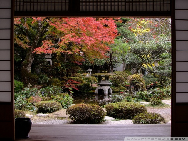 Traditional Japanese Garden Ultra HD Desktop Background Wallpaper for