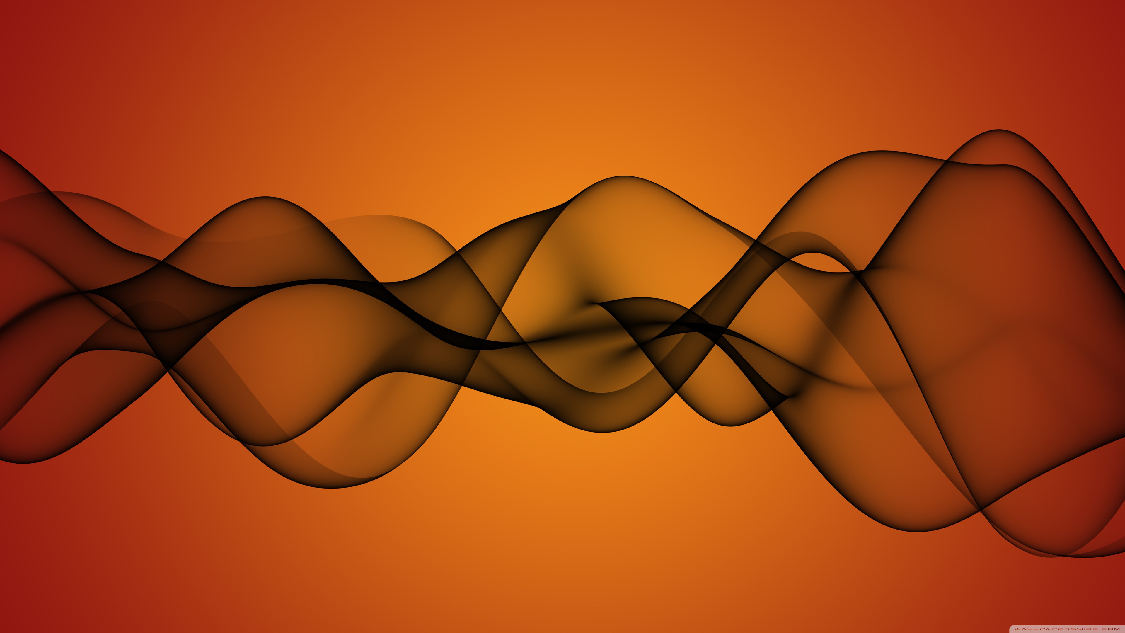 Transparent Waves On Orange Background Ultra HD Desktop Background Wallpaper  for 4K UHD TV : Tablet : Smartphone