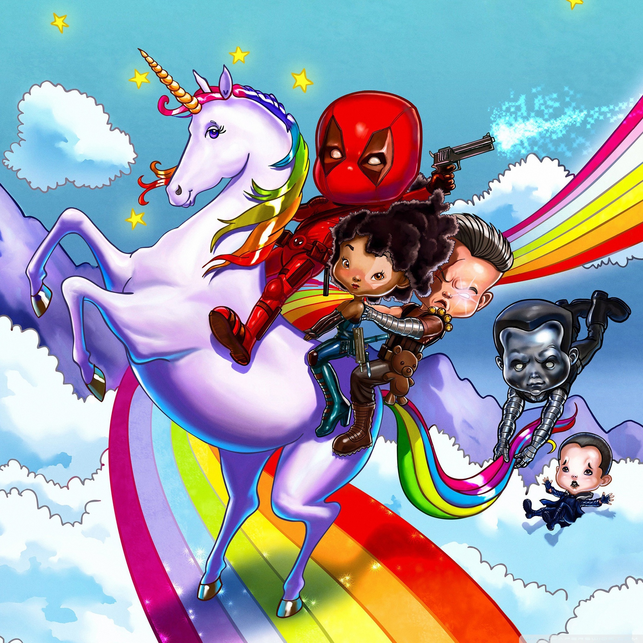 Unicorn Cartoon Illustration Ultra Hd Desktop Background Wallpaper