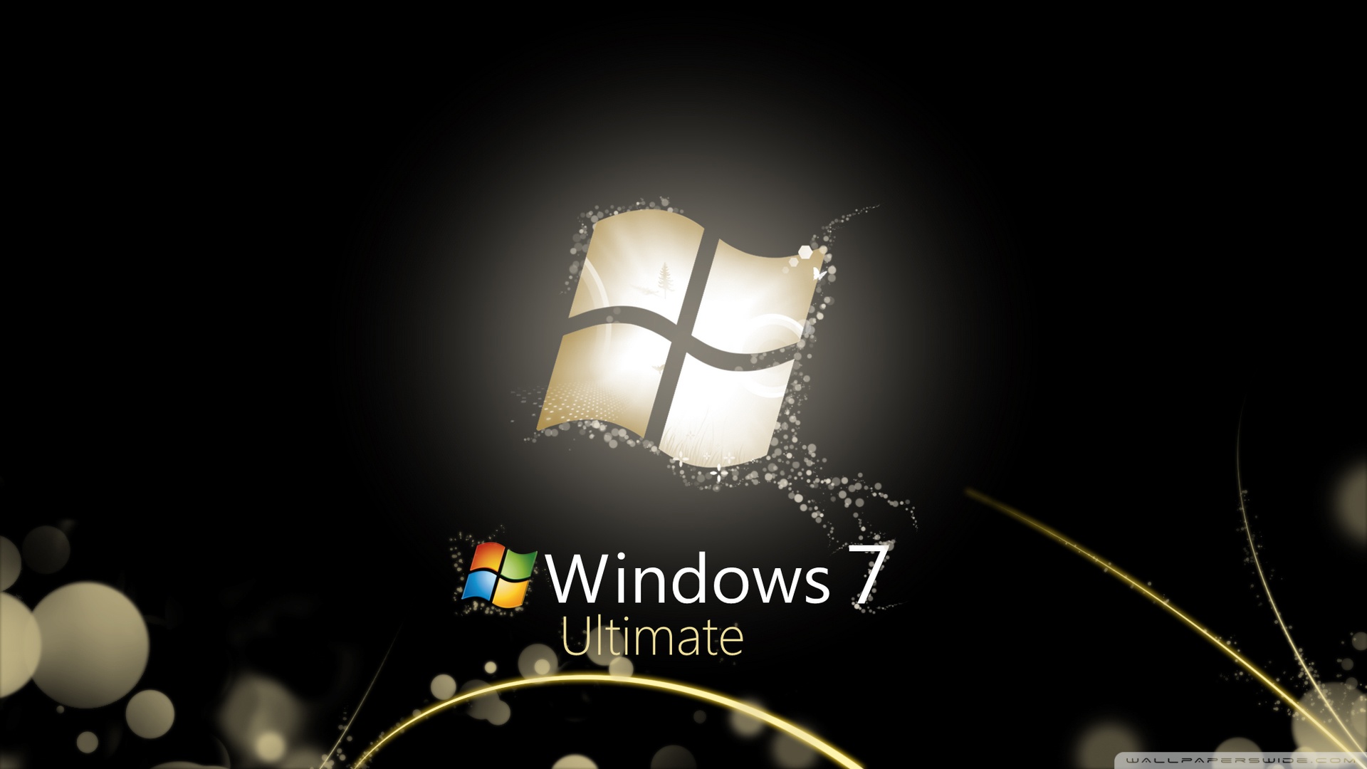 Windows 7 Ultimate Bright Black 4K HD Desktop Wallpaper For 4K