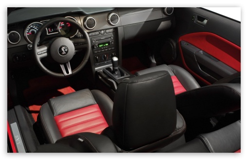 2007 Ford Shelby GT500 Production Interior HD wallpaper for Standard 4:3 Fullscreen UXGA XGA SVGA ; Mobile VGA iPad - VGA QVGA Smartphone ( PocketPC GPS iPod Zune BlackBerry HTC Samsung LG Nokia Eten Asus ) ;