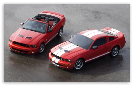 2007 Ford Shelby GT500 Production Red Coupe Convertible HD wallpaper for Standard 4:3 Fullscreen UXGA XGA SVGA ; Mobile VGA iPad - VGA QVGA Smartphone ( PocketPC GPS iPod Zune BlackBerry HTC Samsung LG Nokia Eten Asus ) ;