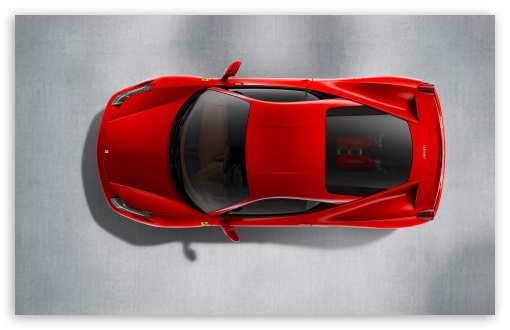 2010 Ferrari 458 Italia   Top View HD wallpaper for Standard 4:3 5:4 Fullscreen UXGA XGA SVGA QSXGA SXGA ; Wide 16:10 5:3 Widescreen WHXGA WQXGA WUXGA WXGA WGA ; HD 16:9 High Definition WQHD QWXGA 1080p 900p 720p QHD nHD ; Mobile VGA WVGA iPad PSP Phone - VGA QVGA Smartphone ( PocketPC GPS iPod Zune BlackBerry HTC Samsung LG Nokia Eten Asus ) WVGA WQVGA Smartphone ( HTC Samsung Sony Ericsson LG Vertu MIO ) Sony PSP Zune HD Zen ;