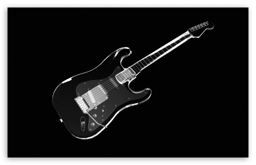 wallpaper guitar black. 3d Guitar wallpaper for Wide