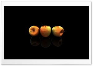3d Three Apples HD Wide Wallpaper for Widescreen
