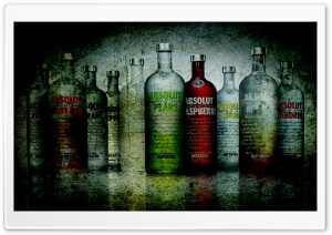Absolut Vodka Bottles Grunge HD Wide Wallpaper for Widescreen
