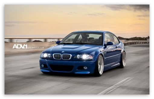 13 ADV1 Blue BMW M3 e46 HD wallpaper for Standard 43 5
