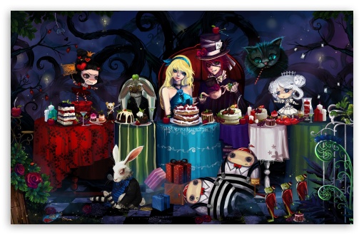Alice In Wonderland Tea Party HD wallpaper for Wide 16:10 Widescreen WHXGA WQXGA WUXGA WXGA ;