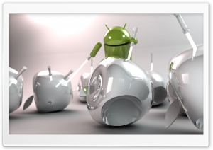 Android vs Apple HD Wide Wallpaper for Widescreen