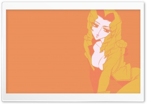 Anime Girl, Orange HD Wide Wallpaper for Widescreen