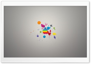 Apple Colorful Splash HD Wide Wallpaper for Widescreen