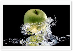 Apple Splash HD Wide Wallpaper for Widescreen