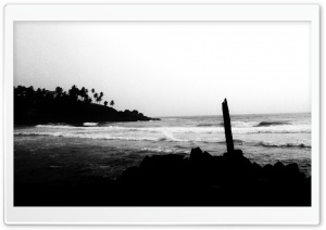 Beach BW HD Wide Wallpaper for Widescreen