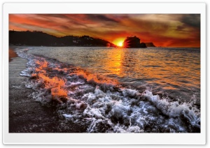 Beautiful Beach Sunrise HD Wide Wallpaper for Widescreen