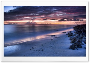 Beautiful Beach Sunset HD Wide Wallpaper for Widescreen