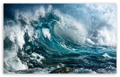 Big Waves At Sea HD wallpaper for Wide 16:10 Widescreen WHXGA WQXGA WUXGA WXGA ;
