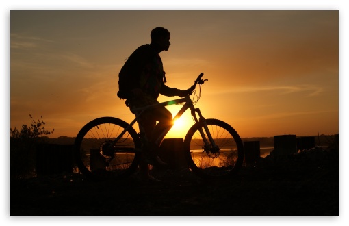 Biker At Sunset HD wallpaper for Wide 16:10 Widescreen WHXGA WQXGA WUXGA WXGA ;