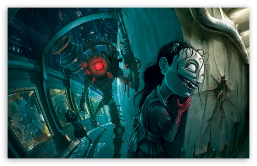 Bioshock 2 The Sisters HD wallpaper for Standard 4:3 5:4 Fullscreen UXGA XGA SVGA QSXGA SXGA ; Wide 16:10 5:3 Widescreen WHXGA WQXGA WUXGA WXGA WGA ; HD 16:9 High Definition WQHD QWXGA 1080p 900p 720p QHD nHD ; Other 3:2 DVGA HVGA HQVGA devices ( Apple PowerBook G4 iPhone 4 3G 3GS iPod Touch ) ; Mobile VGA WVGA iPhone iPad PSP Phone - VGA QVGA Smartphone ( PocketPC GPS iPod Zune BlackBerry HTC Samsung LG Nokia Eten Asus ) WVGA WQVGA Smartphone ( HTC Samsung Sony Ericsson LG Vertu MIO ) HVGA Smartphone ( Apple iPhone iPod BlackBerry HTC Samsung Nokia ) Sony PSP Zune HD Zen ;
