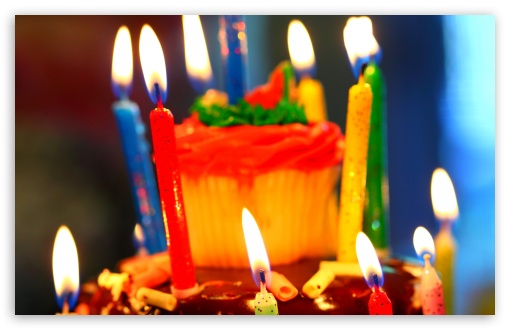 Birthday Cake and Candles HD wallpaper for Wide 16:10 Widescreen WHXGA WQXGA WUXGA WXGA ;