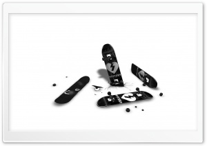 Black And White Skateboards HD Wide Wallpaper for Widescreen