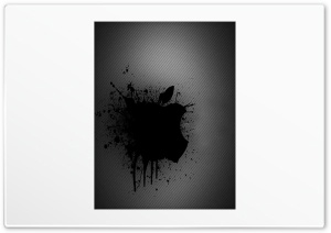 Black Apple Splash HD Wide Wallpaper for Widescreen