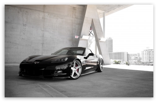 Black Chevrolet Corvette Z06 wallpaper for Wide 16:10 Widescreen WHXGA WQXGA WUXGA WXGA ;