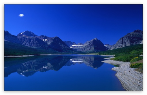 Blue Mountain Lake HD wallpaper for HD 16:9 High Definition WQHD QWXGA 1080p 900p 720p QHD nHD ;