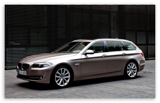 BMW 5 Series Touring 520D In Milano Beige HD wallpaper for Wide 5:3 Widescreen WGA ; HD 16:9 High Definition WQHD QWXGA 1080p 900p 720p QHD nHD ; Mobile WVGA PSP - WVGA WQVGA Smartphone ( HTC Samsung Sony Ericsson LG Vertu MIO ) Sony PSP Zune HD Zen ;