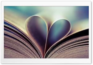Book Heart HD Wide Wallpaper for Widescreen