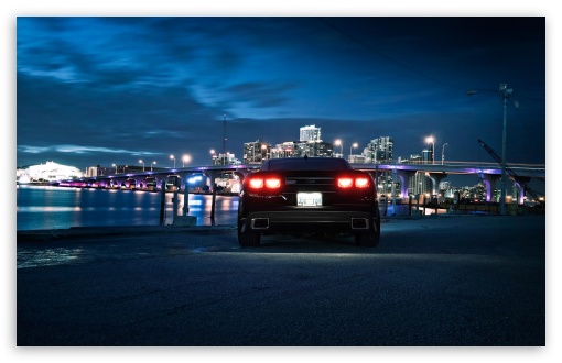 Chevrolet Camaro, City Night wallpaper for HD 16:9 High Definition WQHD QWXGA 1080p 900p 720p QHD nHD ;
