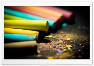 Colored Chalk HD Wide Wallpaper for Widescreen