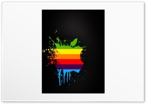 Colorful Apple Splash HD Wide Wallpaper for Widescreen