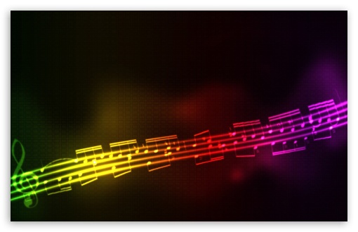 music notes wallpaper. 2 Colorful Musical Notes