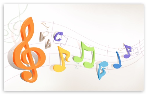 wallpaper music notes. 2 Colorful Musical Notes 1