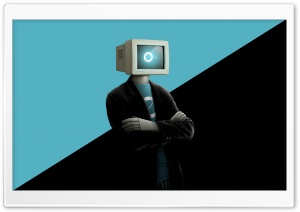 Computer Man HD Wide Wallpaper for Widescreen