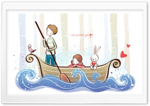Cute Couple On A Boat HD Wide Wallpaper for Widescreen