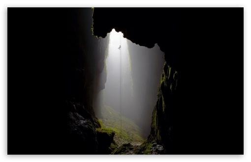 Descending Into Deep Cave HD wallpaper for Wide 16:10 Widescreen WHXGA WQXGA WUXGA WXGA ;