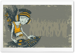 DJ Caricature HD Wide Wallpaper for Widescreen