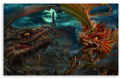 Dragon Fight wallpaper for Wide 16:10 Widescreen WHXGA WQXGA WUXGA WXGA ;
